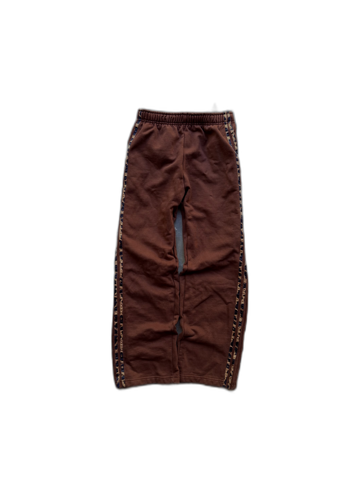 Brown Noire sweats with cheetah-trim side stripes