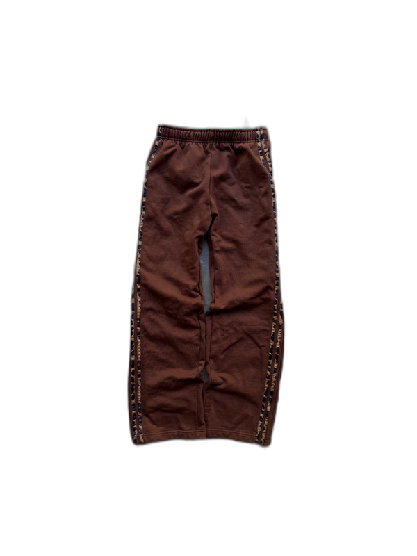 Brown Noire sweats with cheetah-trim side stripes