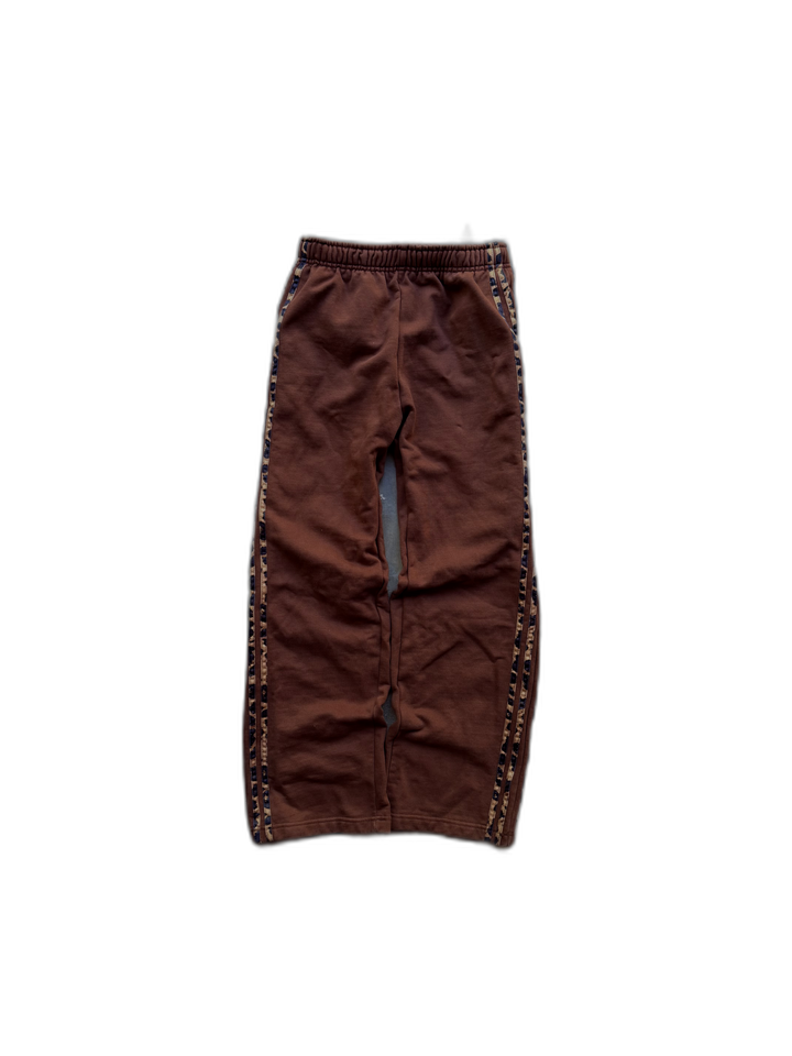 Brown Noire sweats with cheetah-trim side stripes