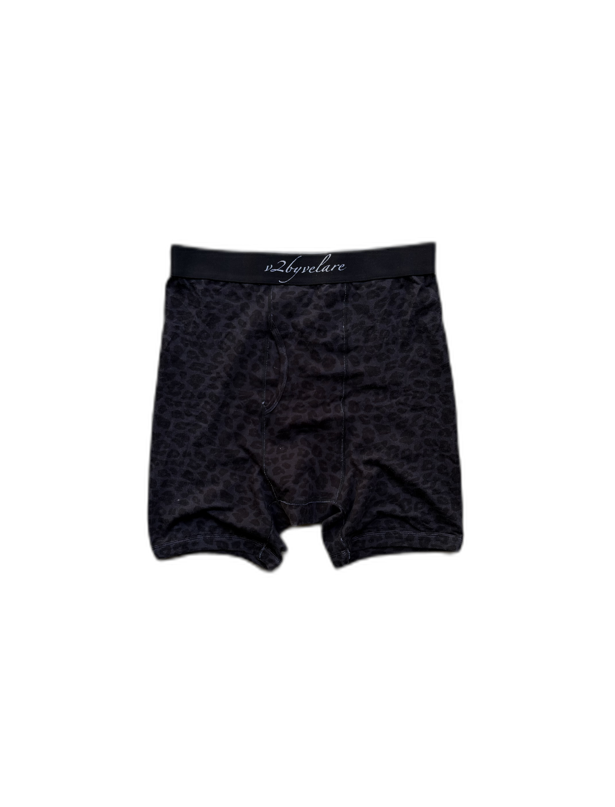 Obsidian underwear, cheetah print with v2byvelare waistband