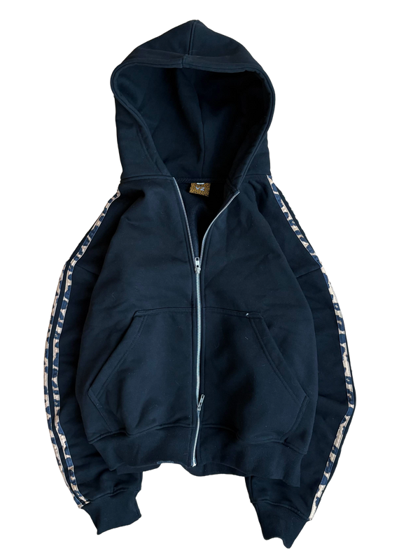noire zip-up black