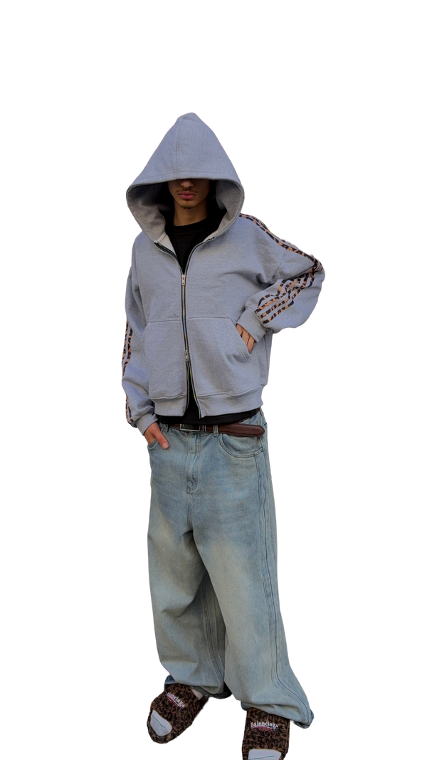 noire zip - up grey